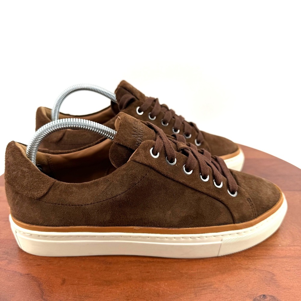 Allen Edmonds Courtside Sneaker Brown Suede Lace Up Shoes Men 8D